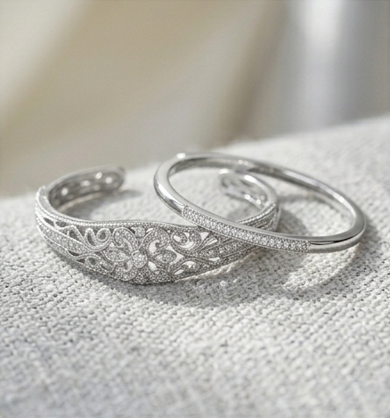 Aurelia Vintage Filigree Cuff Bangle