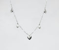 Silver heart girls Chain